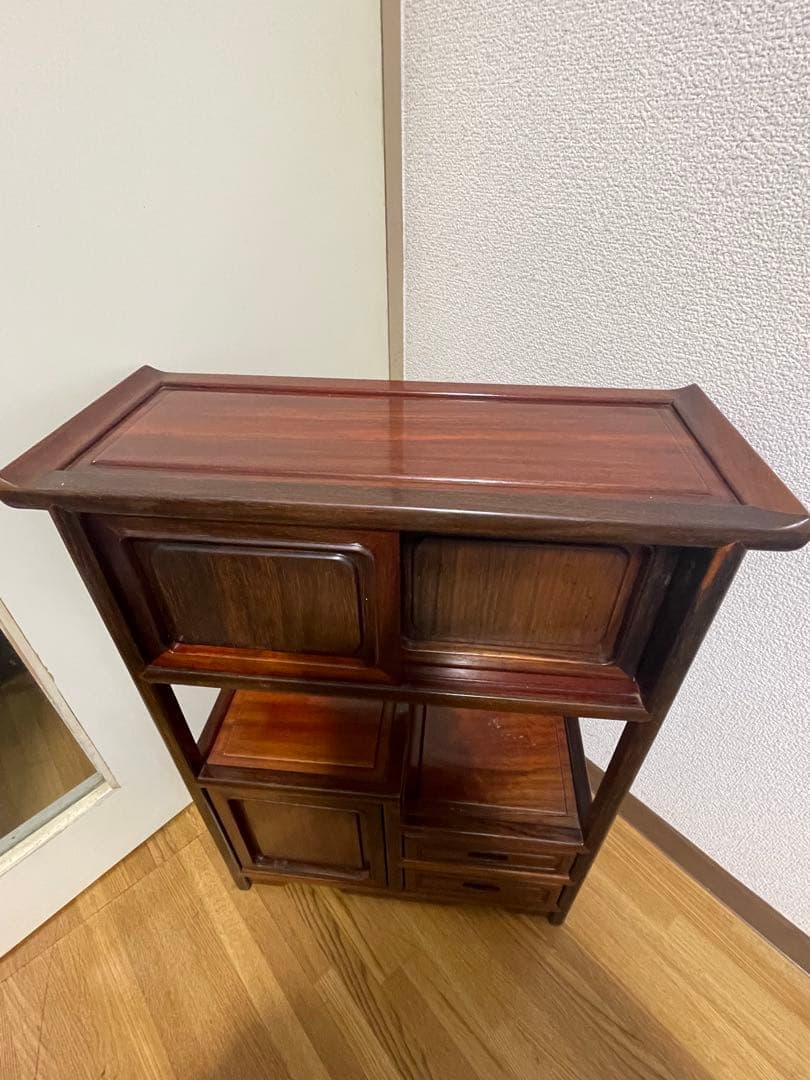 唐木家具　花梨　茶棚　飾り棚