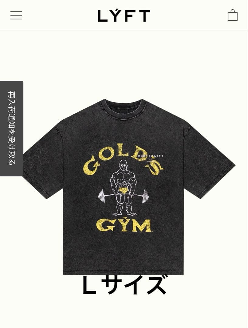 【激レア】lyft × GOLD GYMフーディーXＬ、TシャツＬ