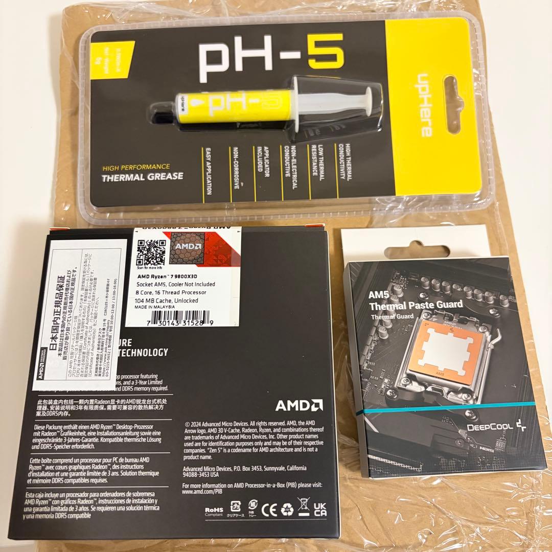 保証書付き 26/1/24購入 Ryzen 7 9800X3D PH-5 未開封