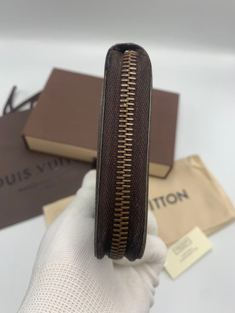 のぶひで ジッピーウォレット★ダミエ★ブラウン★長財布