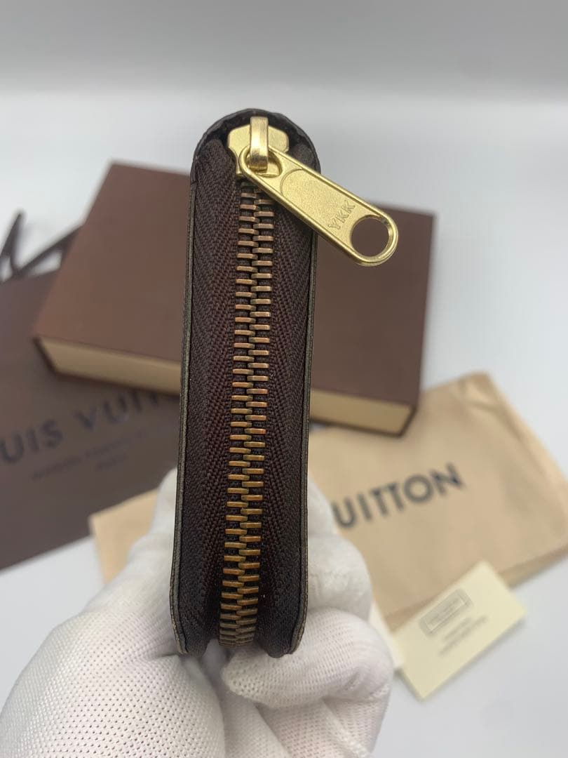 のぶひで ジッピーウォレット★ダミエ★ブラウン★長財布