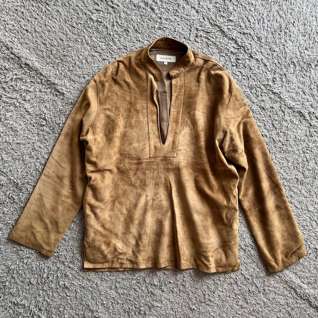 VAINL ARCHIVE/ヴァイナルアーカイブ　スウェード　プルオーバー　革