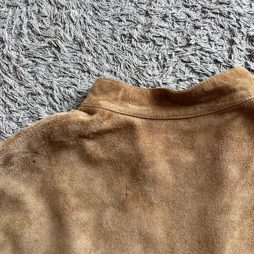 VAINL ARCHIVE/ヴァイナルアーカイブ　スウェード　プルオーバー　革