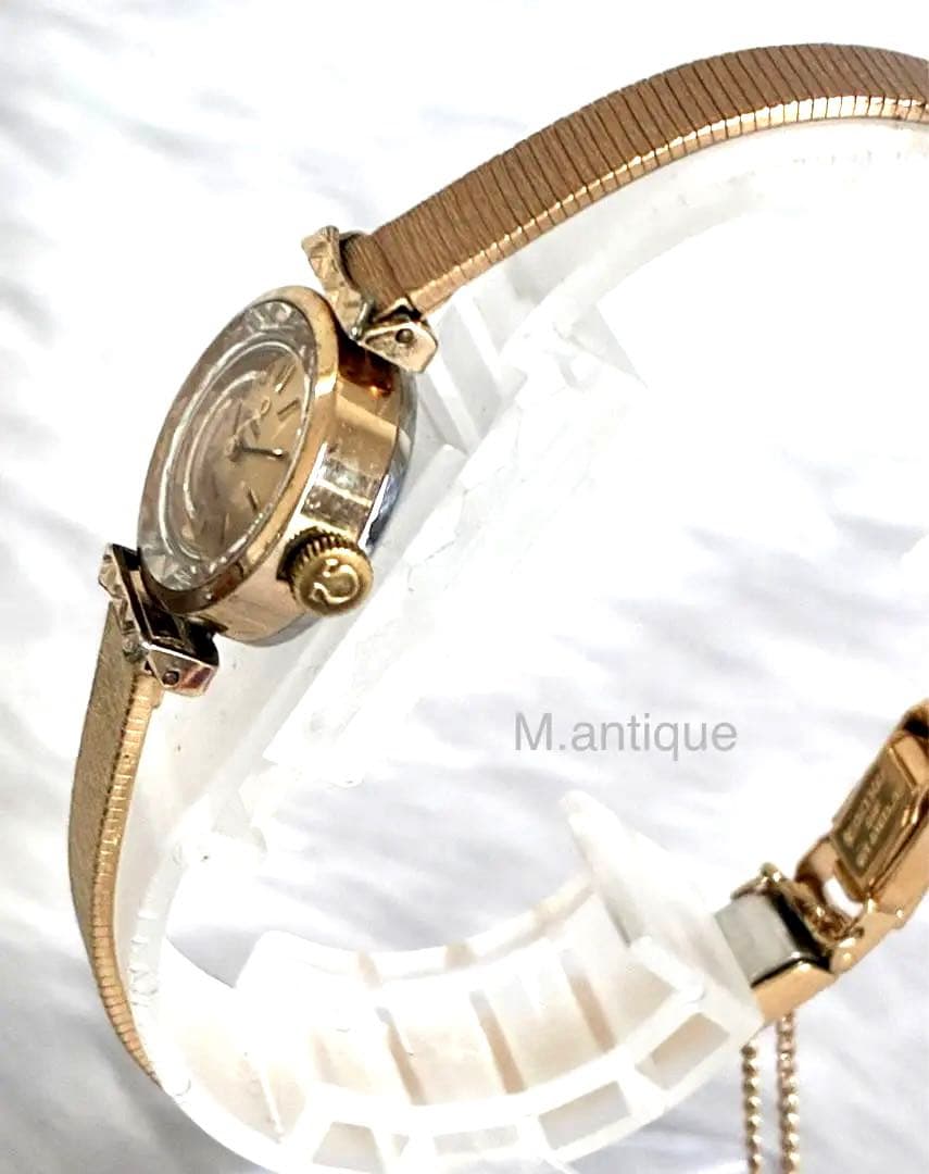 【OH済】OMEGA ゴールドデビル カットガラス 手巻きアンティーク時計