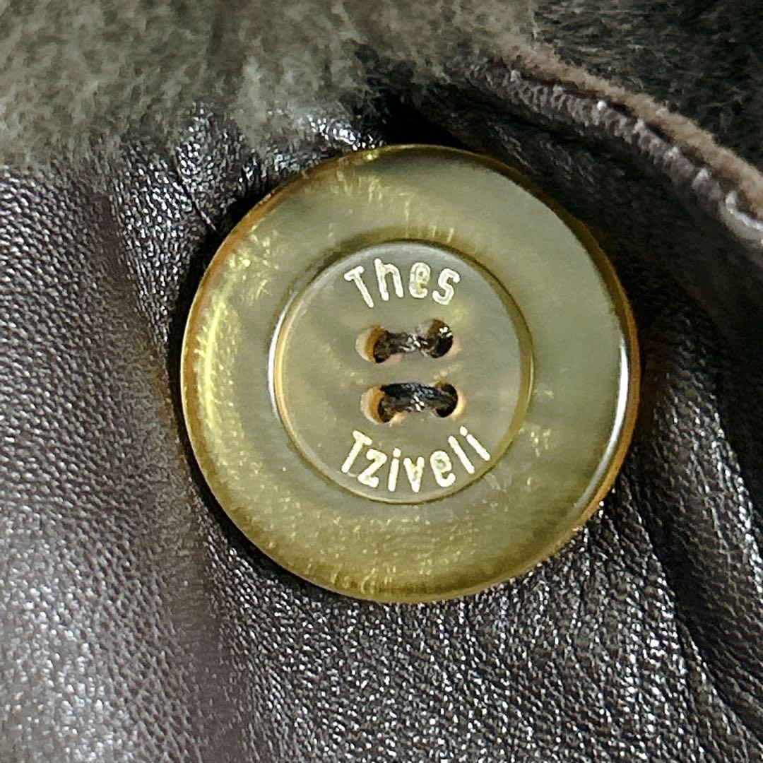 美品❤︎高級イタリア製 ThesTziveli ラムレザー ファー オーバーサイズ