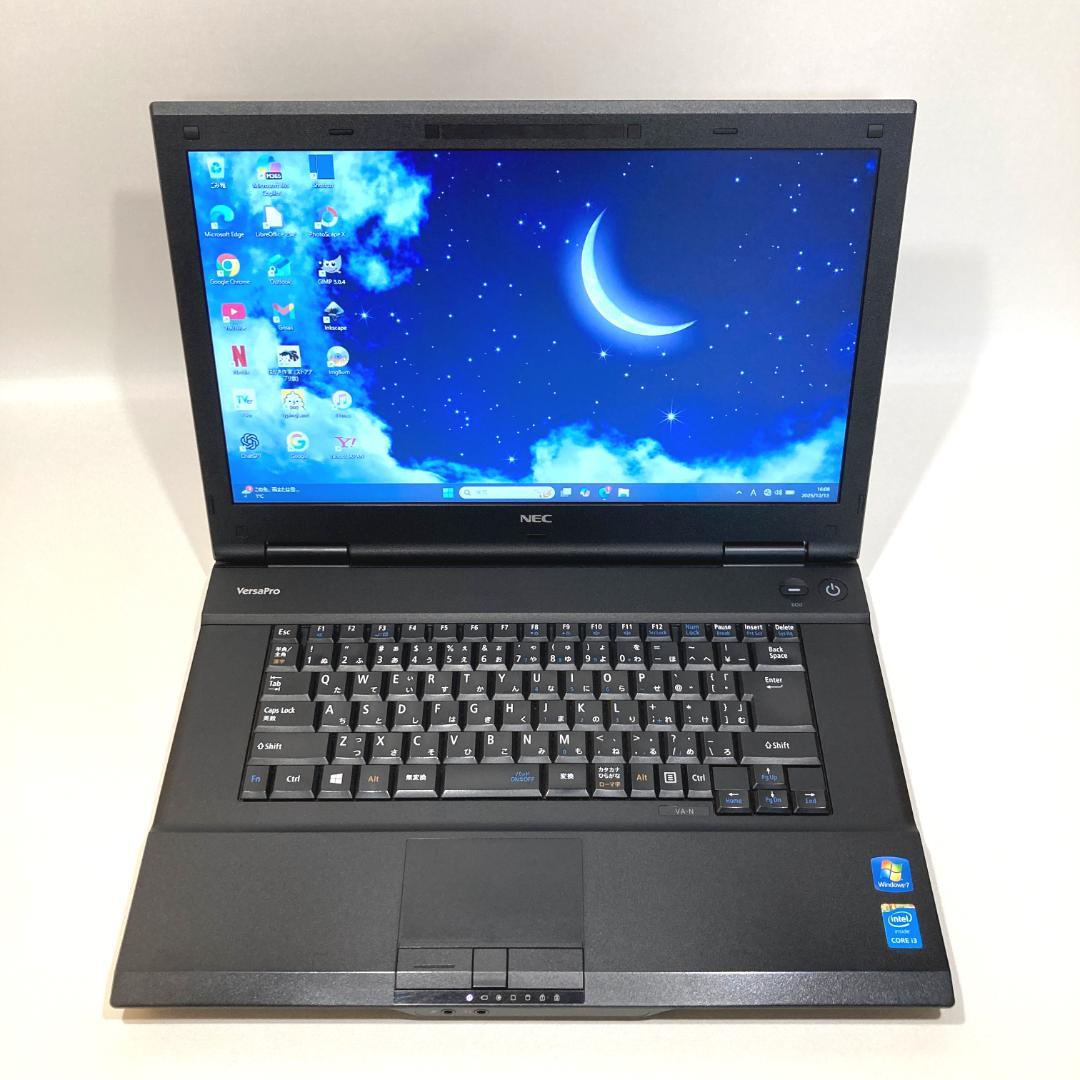 初心者✨快適i3・大画面・DVD✨黒✨すぐ使えるノートパソコン◇T407-3