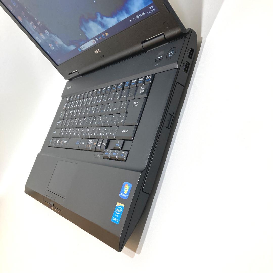 初心者✨快適i3・大画面・DVD✨黒✨すぐ使えるノートパソコン◇T407-3