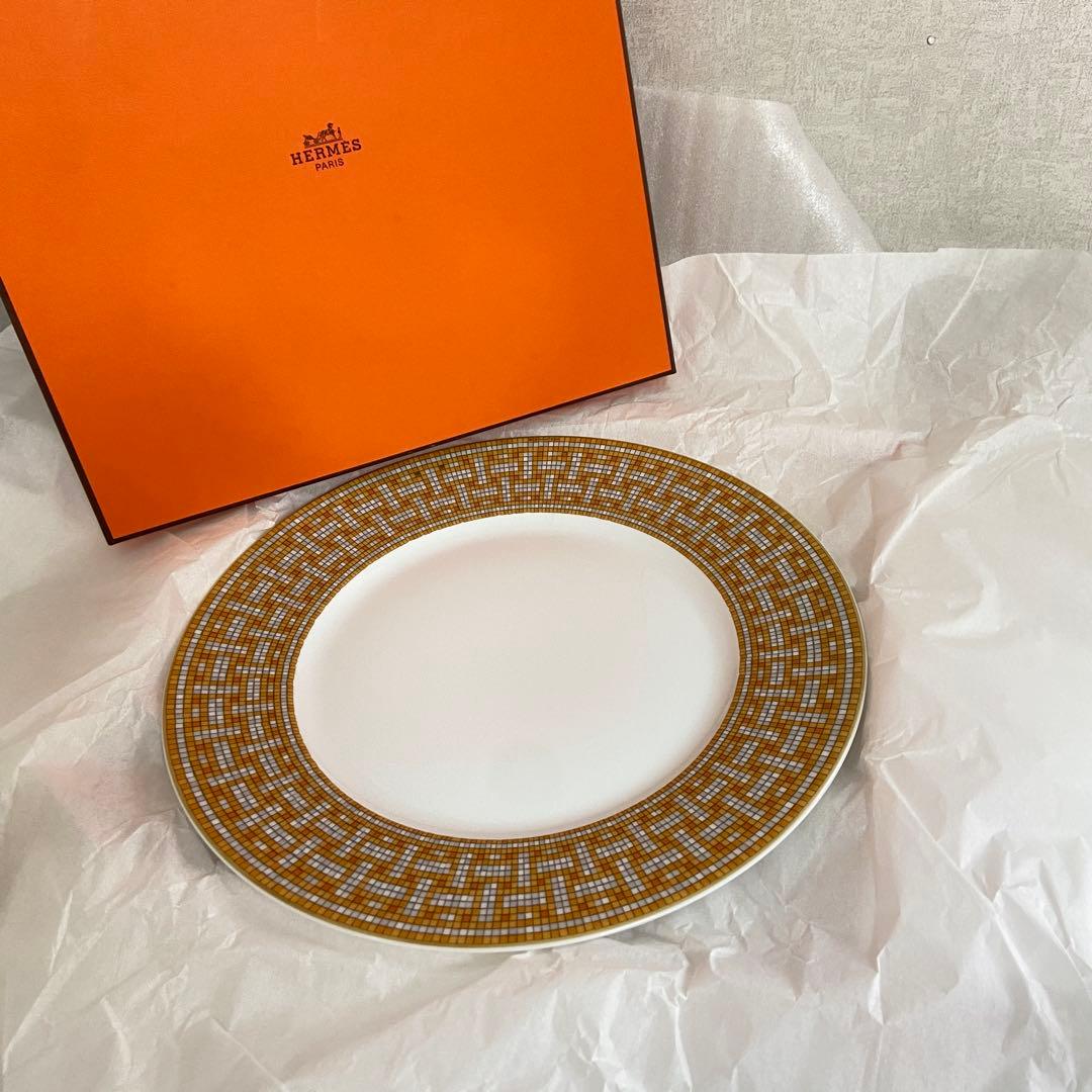 新品・未使用⭐️HERMES プレート 27.5cm モザイク ヴァンキャトル