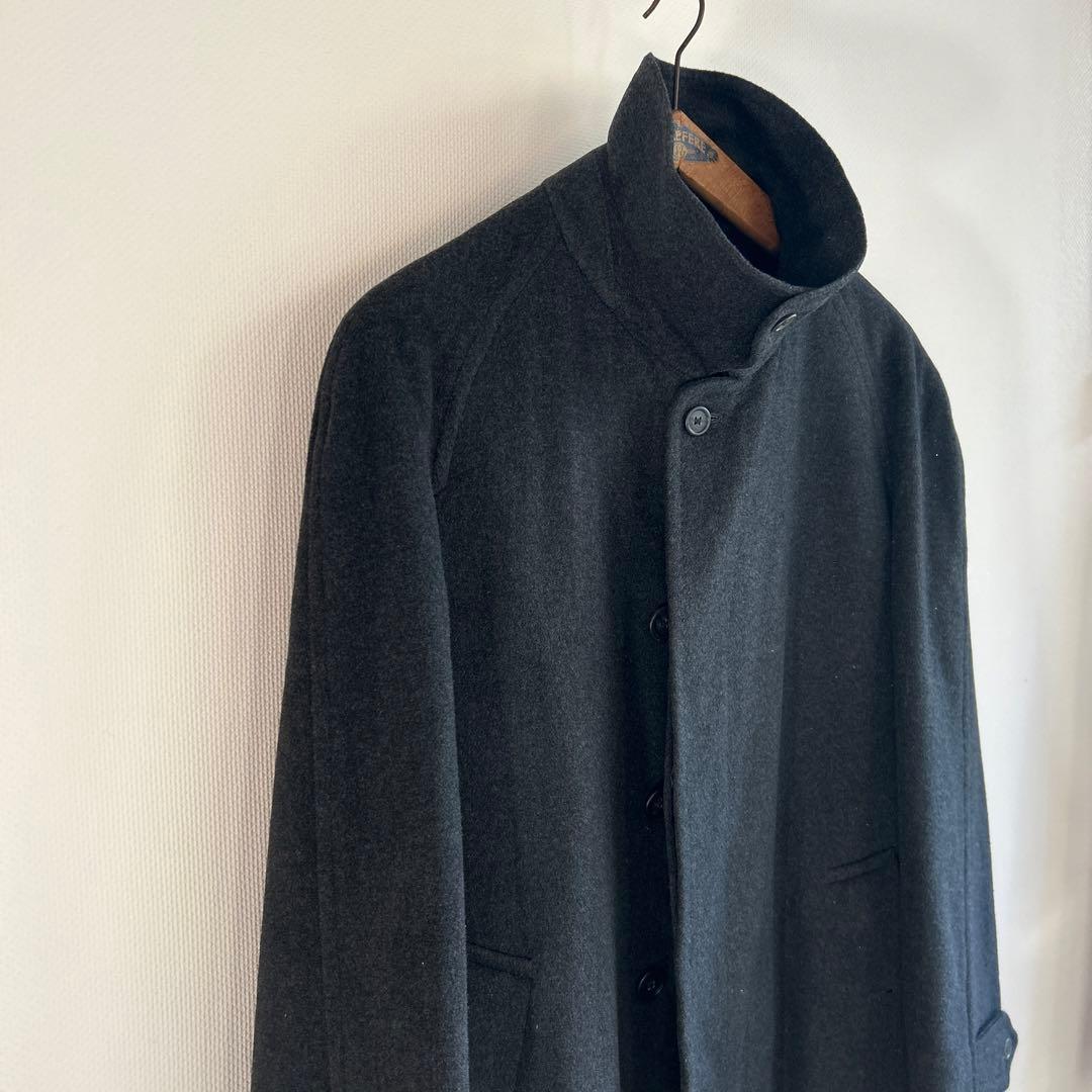 バーバリー カシミア　英国製　ステンカラーコート　ヴィンテージ