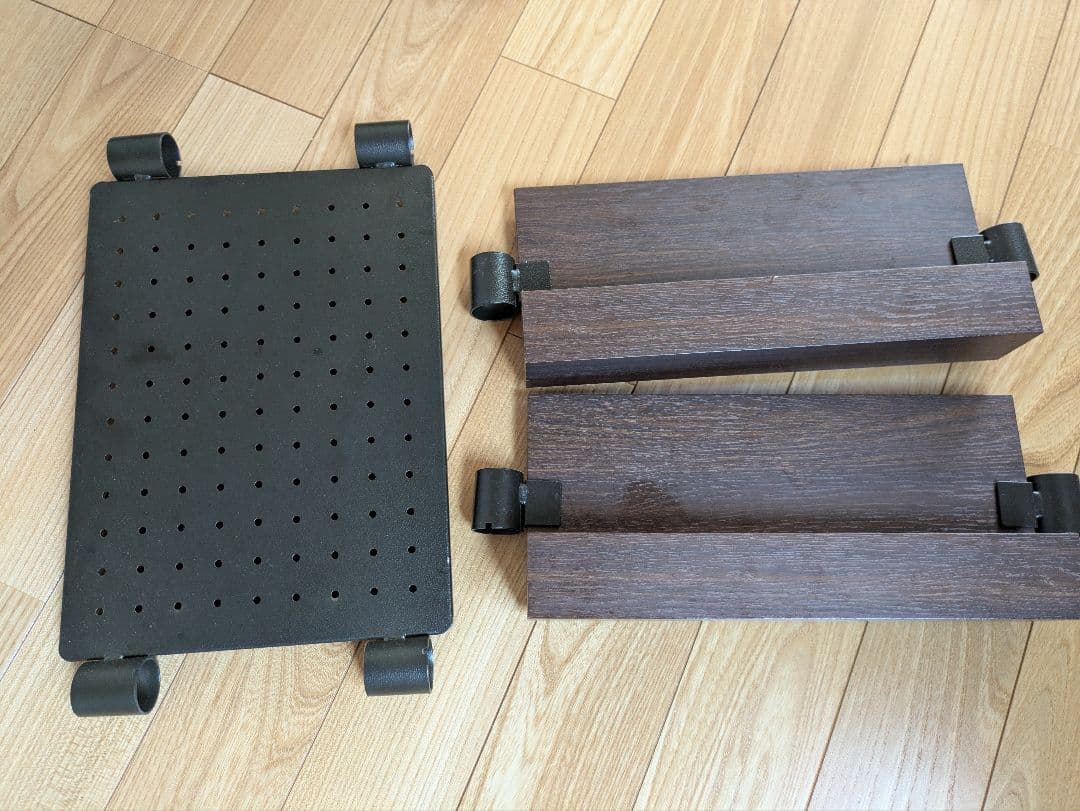 ドウシシャ　ルミネスノワールフリーラック　4段　ブラック　オプション3点付き