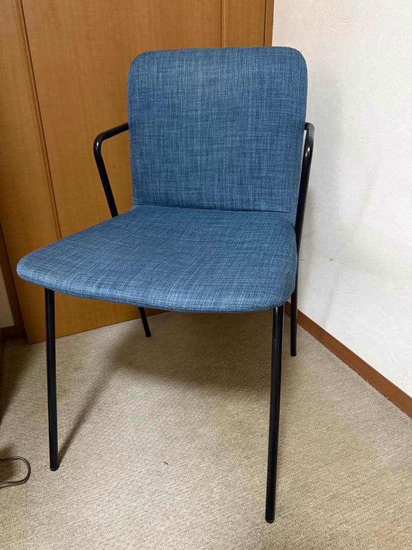 フランフラン　レッタ チェア ファブリック ブルー