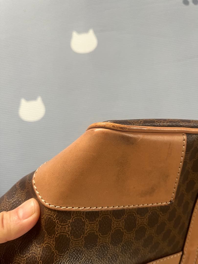 CELINE セリーヌ マカダム柄 ボストンバッグ