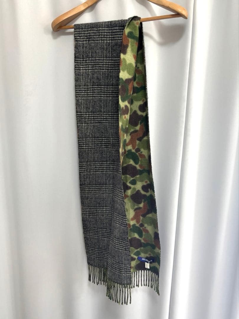 コムデギャルソンジュンヤワタナベマン　グレンチェック&カモフラージュ　マフラー