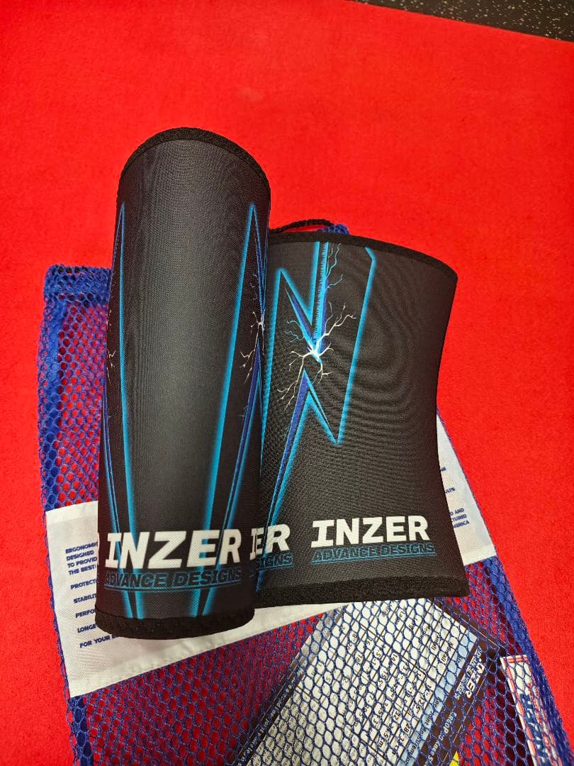 新品 スクワット爆伸び INZER エルゴプロ ニースリーブ L サンダーボルト