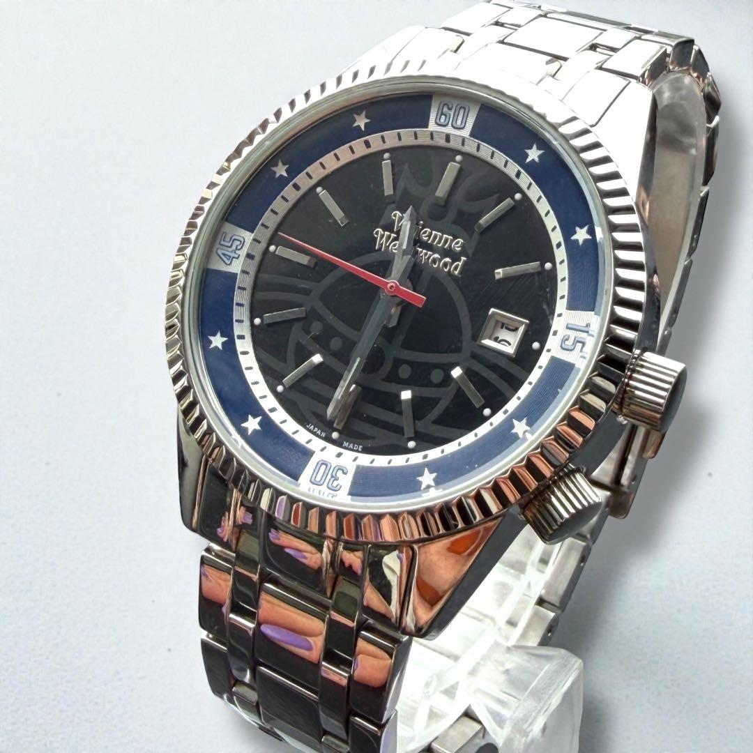 極美品　ヴィヴィアン　腕時計 オーブ ブルー メンズ Y2K クオーツ