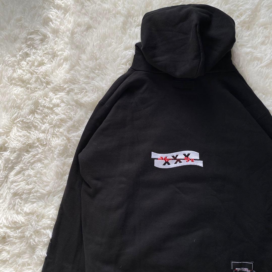 ウィンダンシー ゴッドセレクション パーカー バッグロゴ コラボ 黒 希少 美品