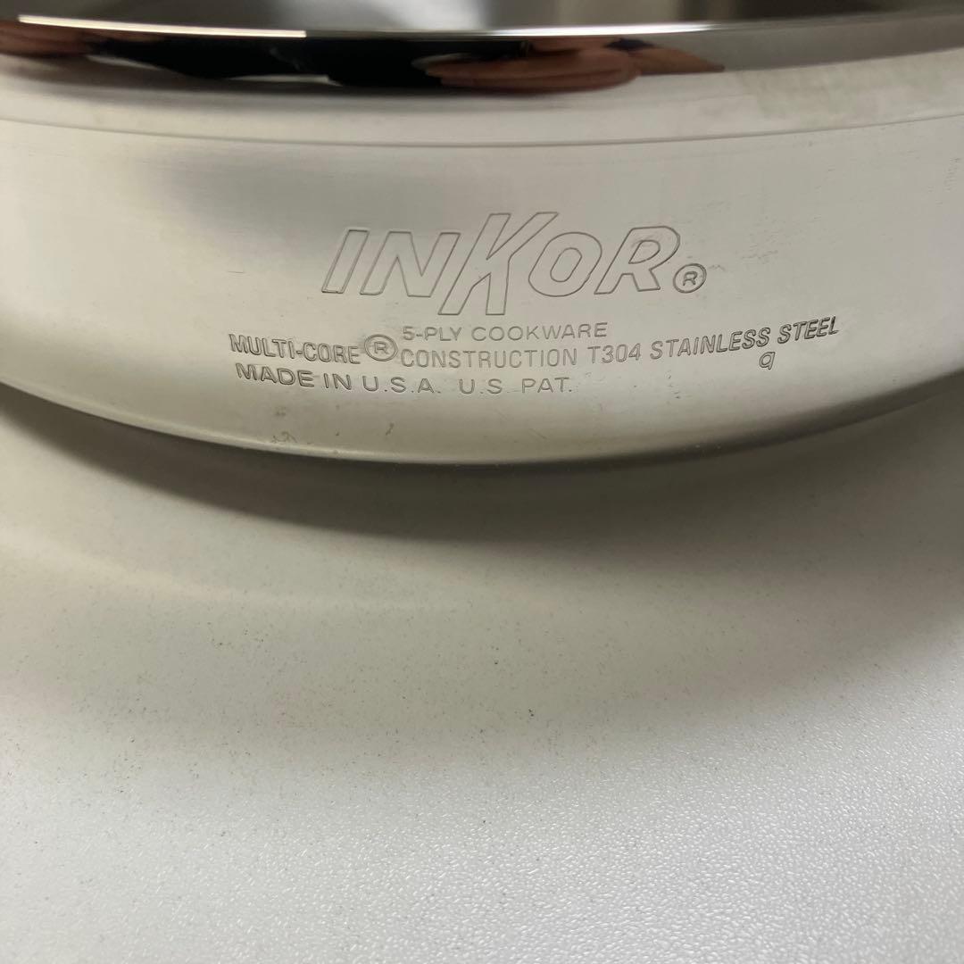 ★未使用★ inkor インコア IH対応品 大フライパン 蓋付き