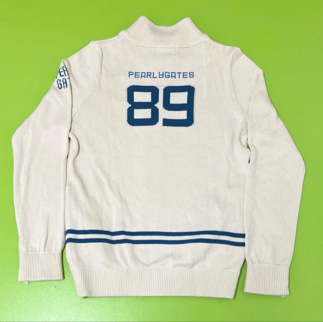PEARLY GATES クリーム色 ジャケット 89 長袖 ワッペン ロゴ M