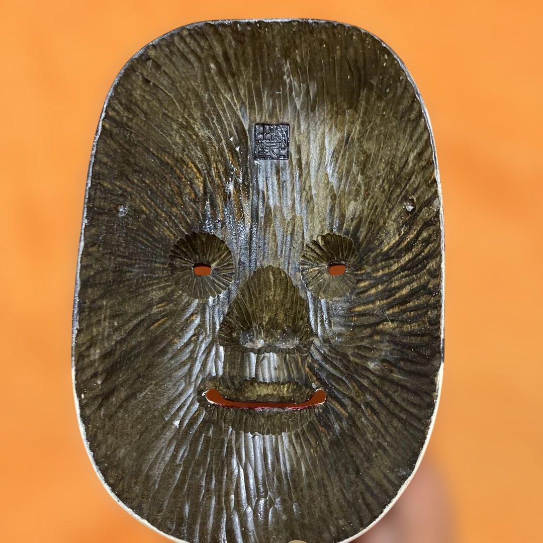 能面　小面　こおもて　木彫り　手彫り　桐箱