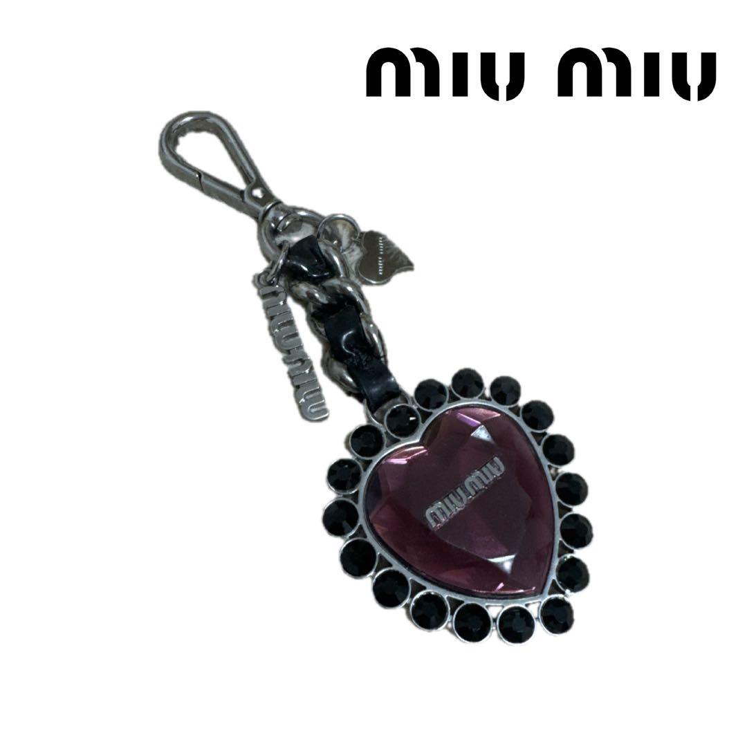 miumiu ミュウミュウ クリスタル ビジュー キーリング