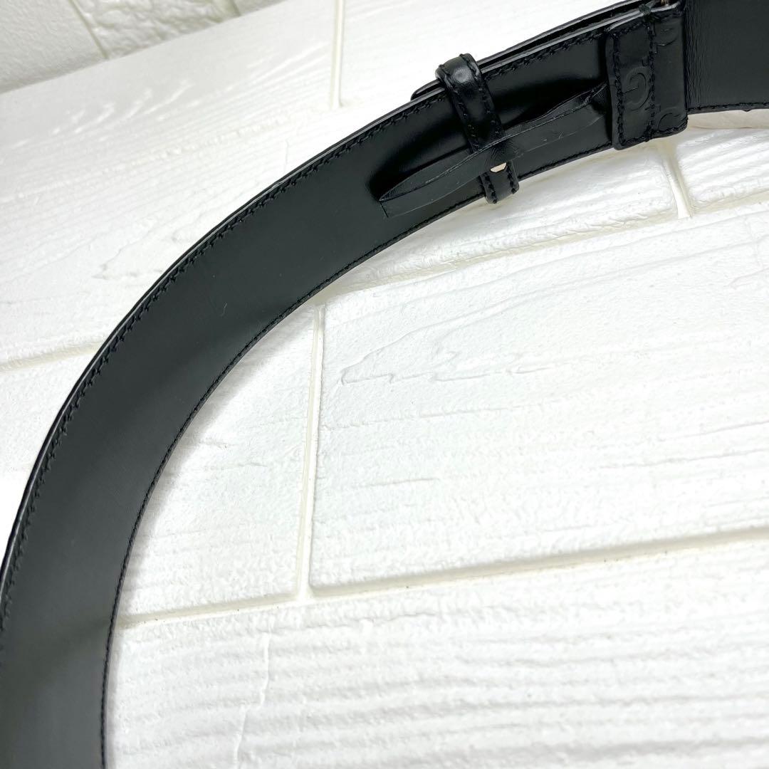 ✨極美品✨☘️GUCCI☘️✨ベルト✨GG柄✨シマレザー✨インターロッキング✨本革✨