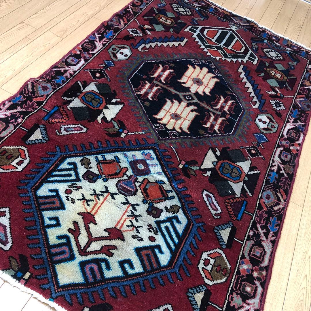 ペルシャ絨毯 ペルシャヴィンテージラグ 170x102 手織り オールド