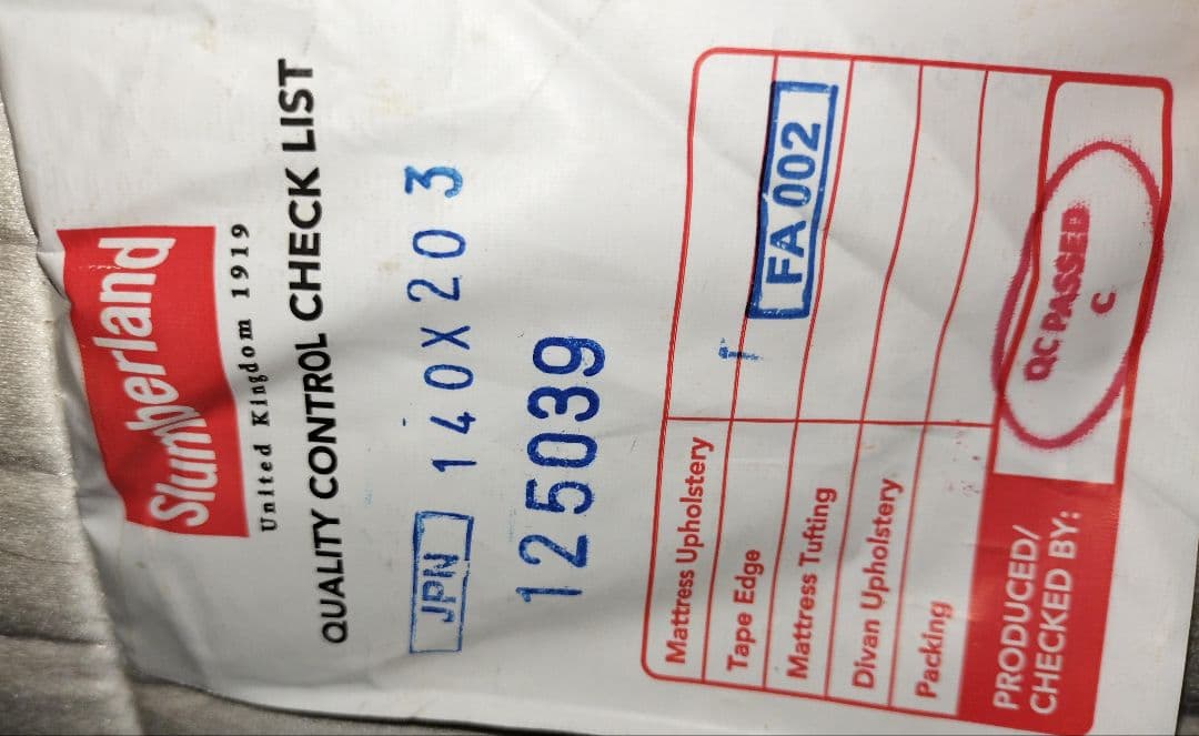 Slumberland The Ascott ダブルベッド マットレス