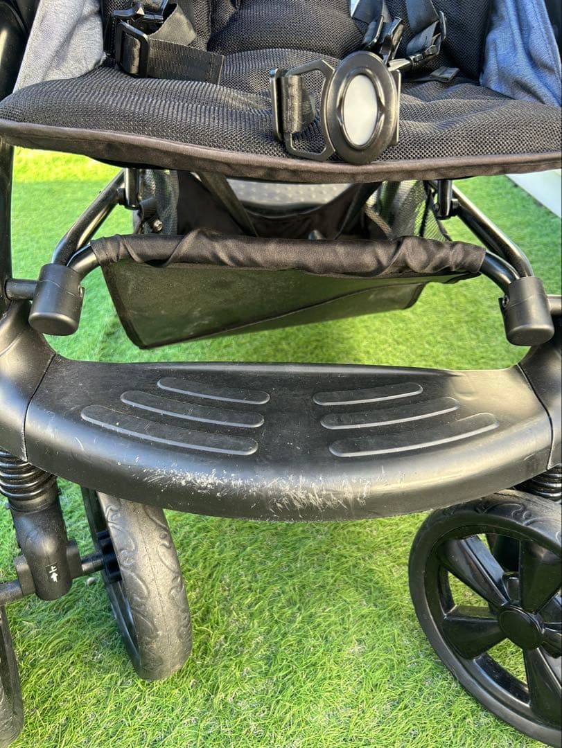 KATOJI二人乗りベビーカー グレー