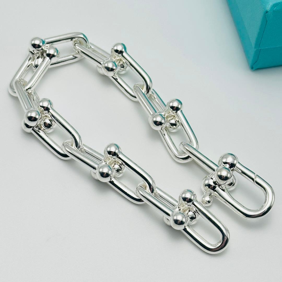Tiffany ハードウェア　ラージリンク　シルバーブレスレット　14コマ