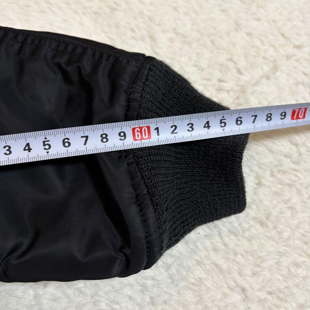 XXL AVIREX ブラック MA-1 ボンバー　アーチロゴ　USA 背中