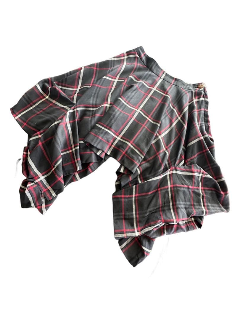 ヴィヴィアンウエストウッド　アシメン変形スカート　チェック柄