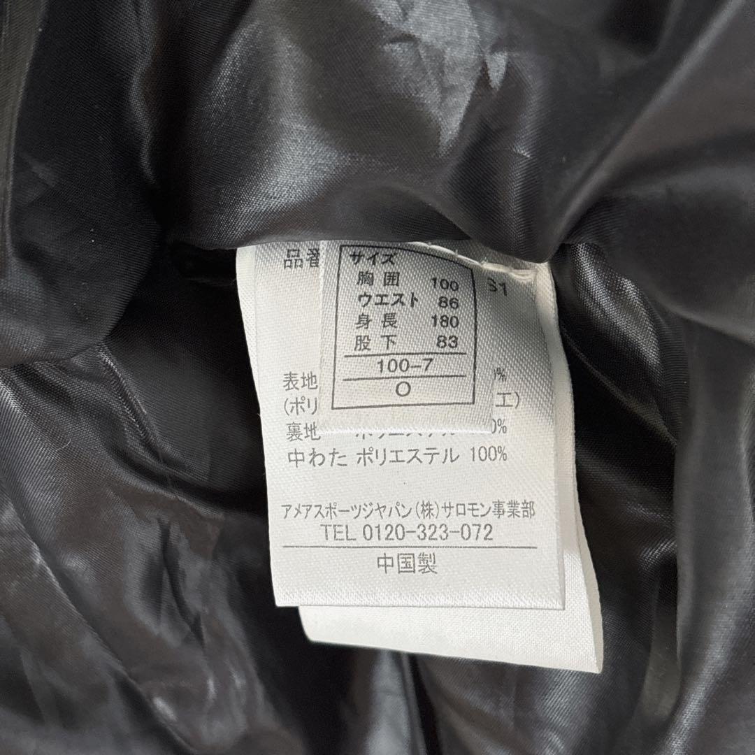 サロモン スキーウェア ブラック　Oサイズ　大きめ　スノーボード　セットアップ