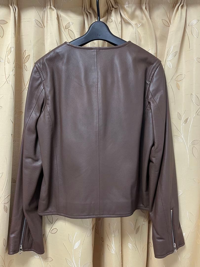 新品レイビームス ラムレザージャケット　ブラウンL