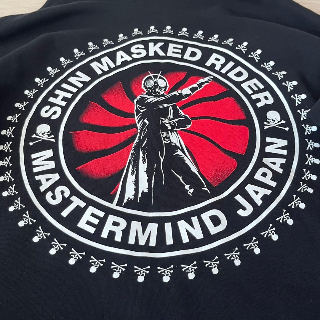 希少 シン・仮面ライダー×マスターマインドジャパン フルジップパーカー S 黒赤