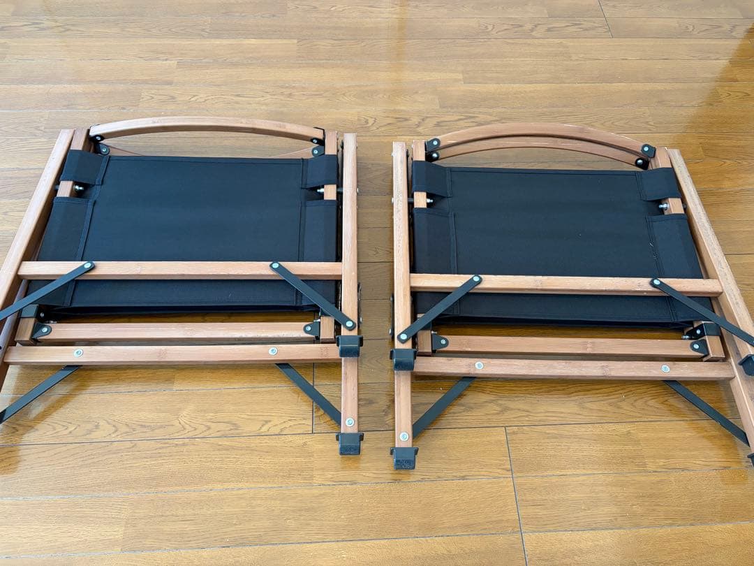 BUNDOKロースタイル チェア BAMBOO BD-114 2脚セット