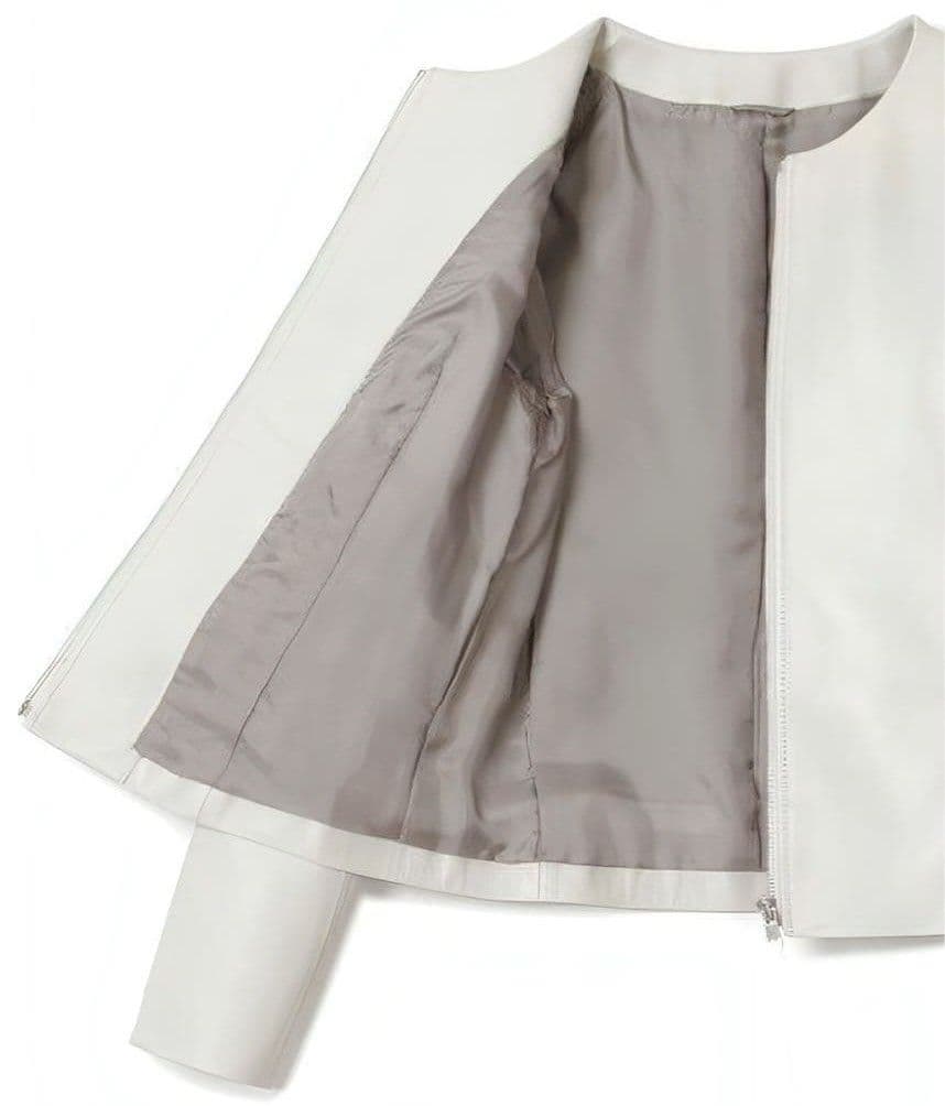 24AW新色／新品タグ付／ANAYI ラムレザー ファスナー ジャケット 36