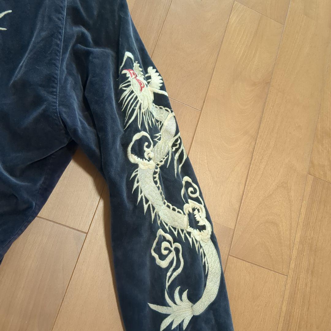 刺繍スカジャン ネイビー