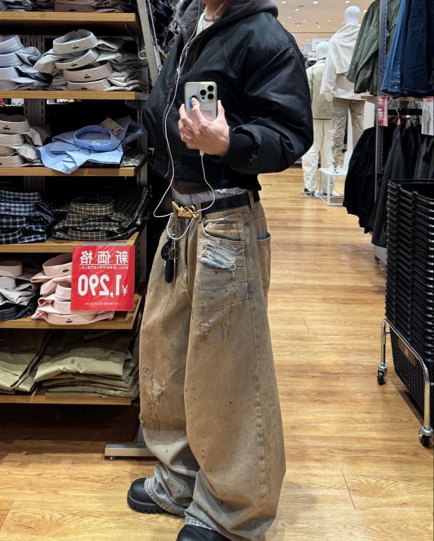 antidote-worldwide ファー付きブラックMA-1ジャケット S