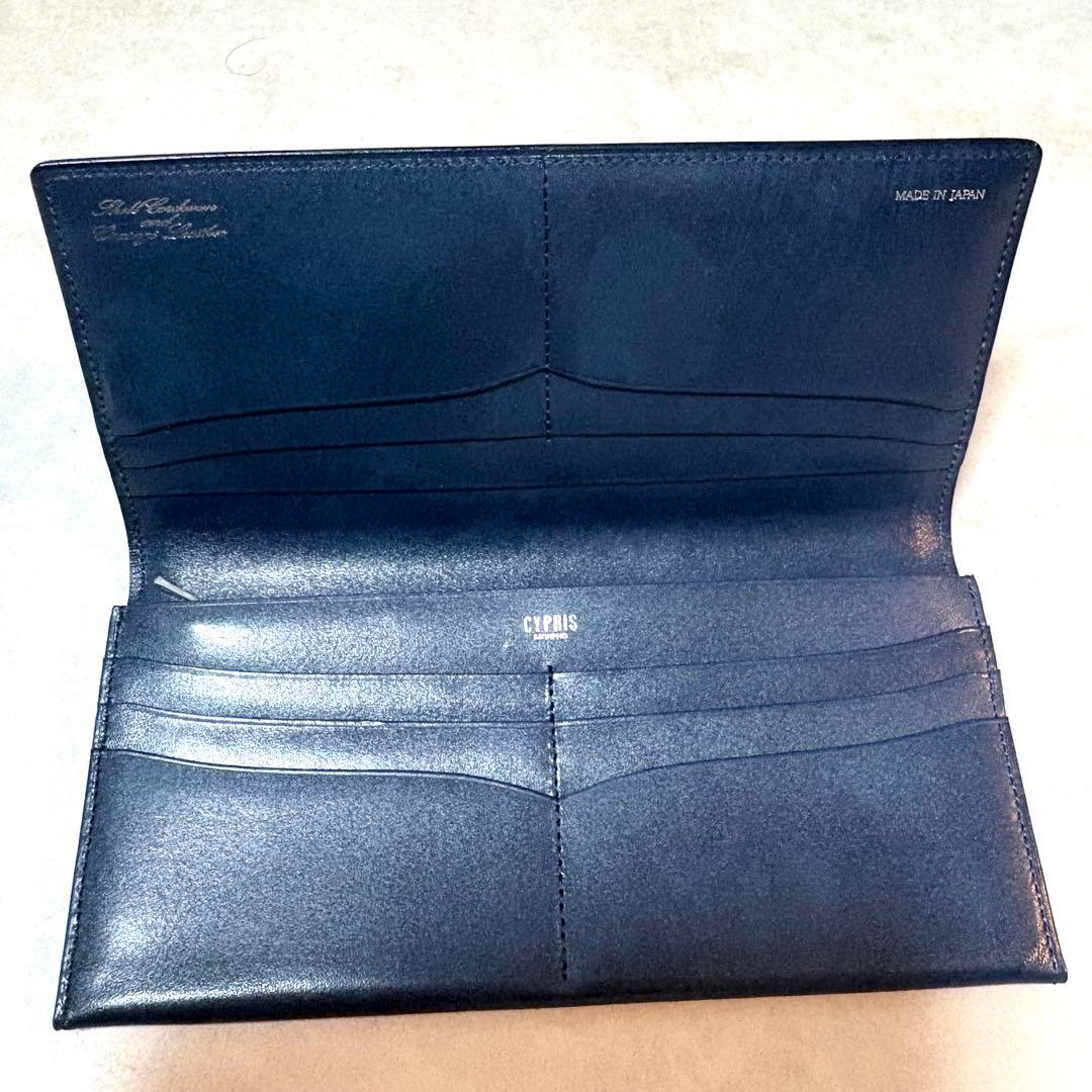 未使用✨ CYPRIS ファスナー付ササマチ長財布コードバン＆シラサギレザー