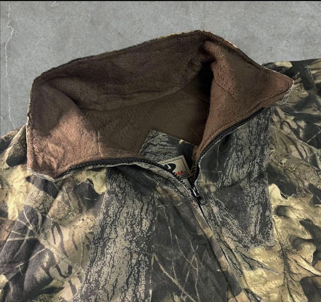 USA製MOSSY OAK迷彩中綿カモフラリアルツリーウォームアップジャケット