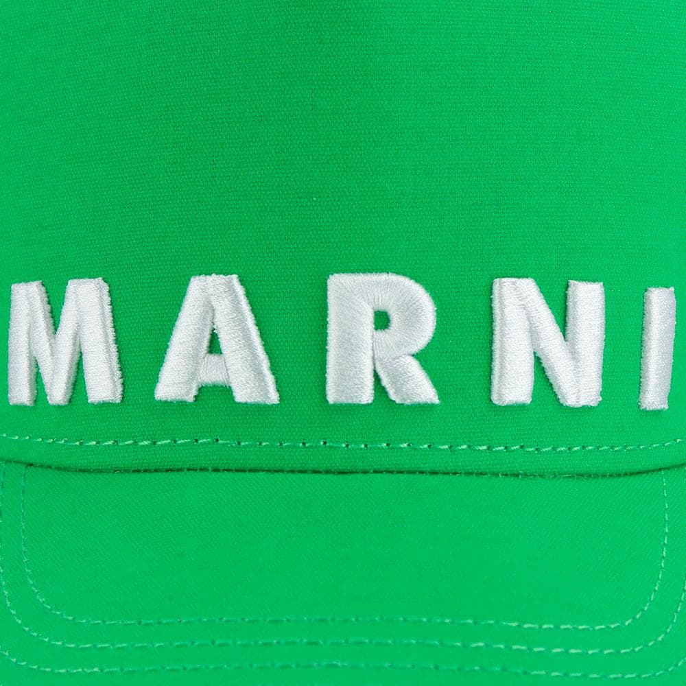 マルニ ベースボールキャップ グリーン マルニキッズ 大人も着用可能 コットン
