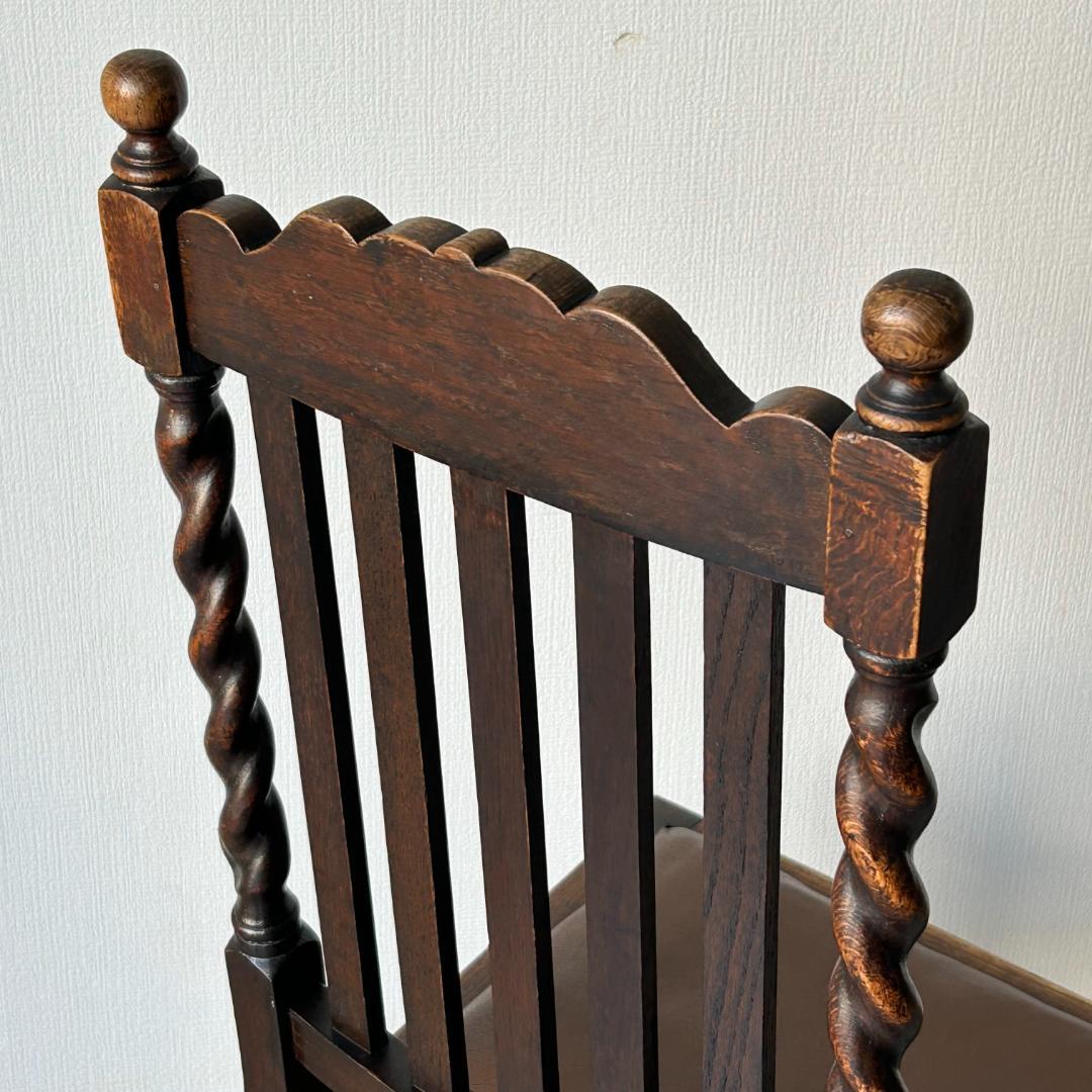 イギリス アンティーク 家具 ハイバック ダイニング チェア 椅子 419A2