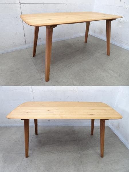 展示品■クラッシュゲート■nor■デッケ■ダイニングテーブル■オーク材■西海岸■