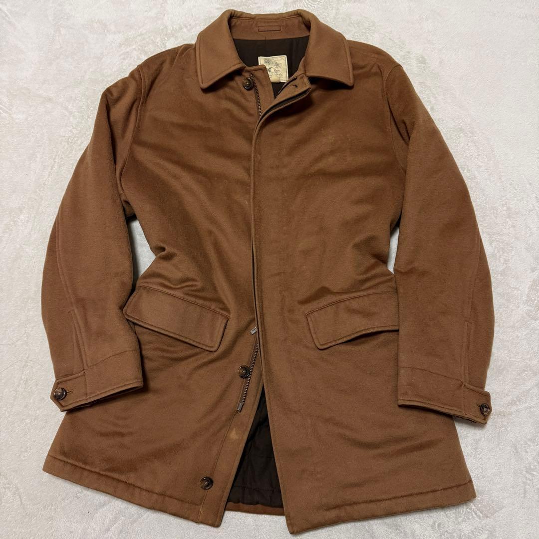 ブルックスブラザーズ　ステンカラーコート　ロロピアーナ　茶　M