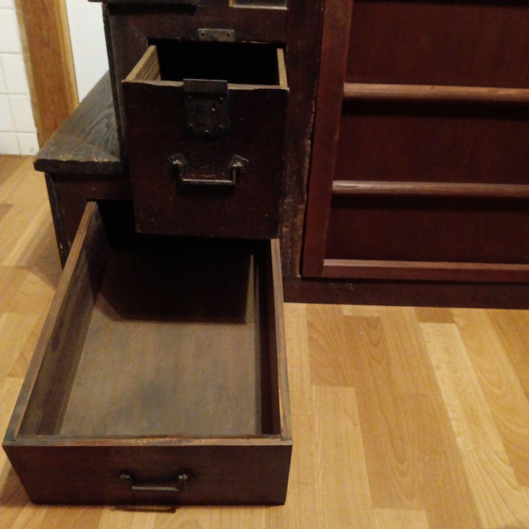 階段箪笥 　(送料込み) たんす　キャビネット　家具 幕末・明治初期