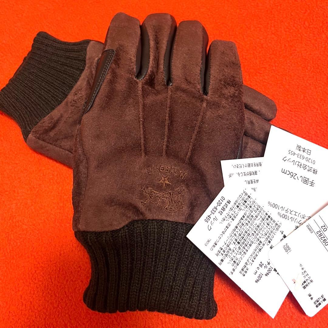 イルビゾンテ　手袋　レザーグローブ　ブラウン　茶　メンズ　　新品　本革
