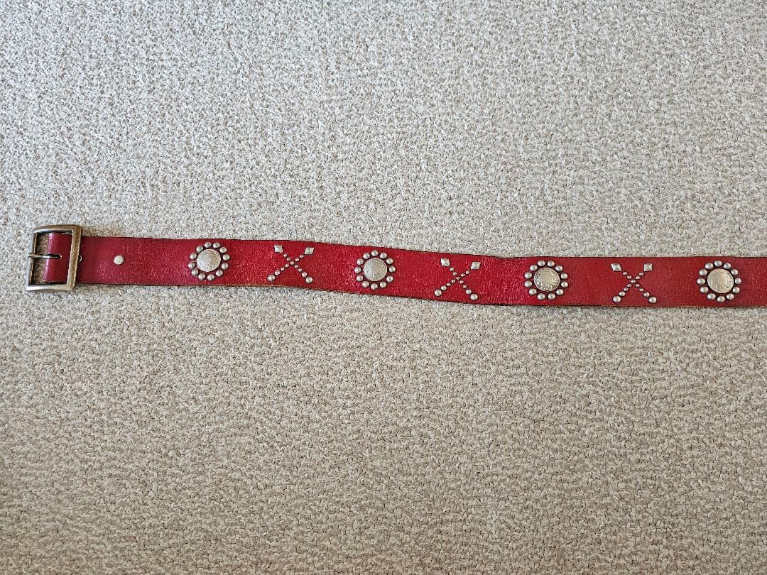 HTC スタッズベルト 赤 34 HOLLYWOOD TRADING CO
