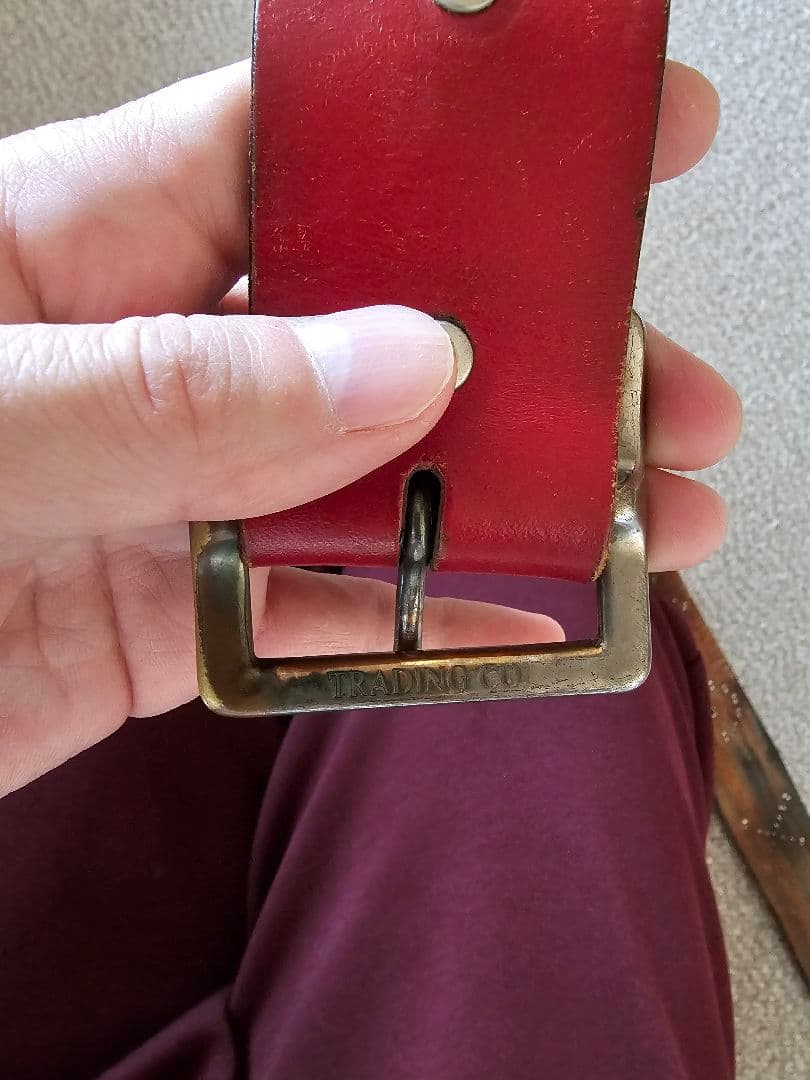 HTC スタッズベルト 赤 34 HOLLYWOOD TRADING CO