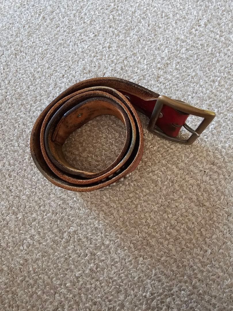 HTC スタッズベルト 赤 34 HOLLYWOOD TRADING CO