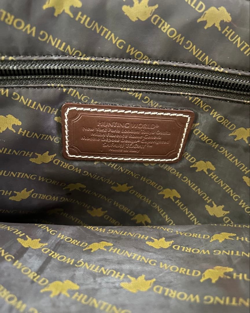 【新品】HUNTING WORLD トートバッグ タグ・保証カード付 カーキ